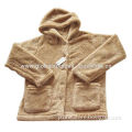 Women's Casual Jacket, Made of 100% Polyester Coral Fleece, OEM Orders are Welcome